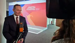 Unser Kamerateam beim Digital-Gipfel 2024 der Bundesregierung in Frankfurt