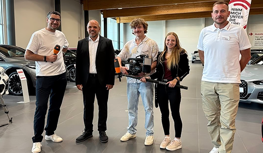Ballentin Video Kamerateam bei Dreharbeiten auf der AutoExpo Fernwald