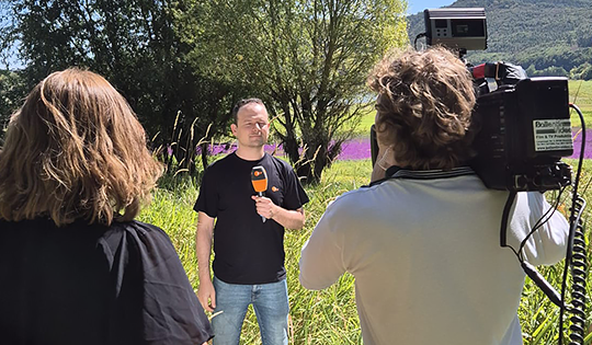Ballentin Video Kamerateam bei Live-Schalten ins ZDF Mittagsmagazin
